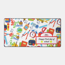 Alfrombrillas De Escritorio Personalizable vibrante de vuelta al patrón escola
