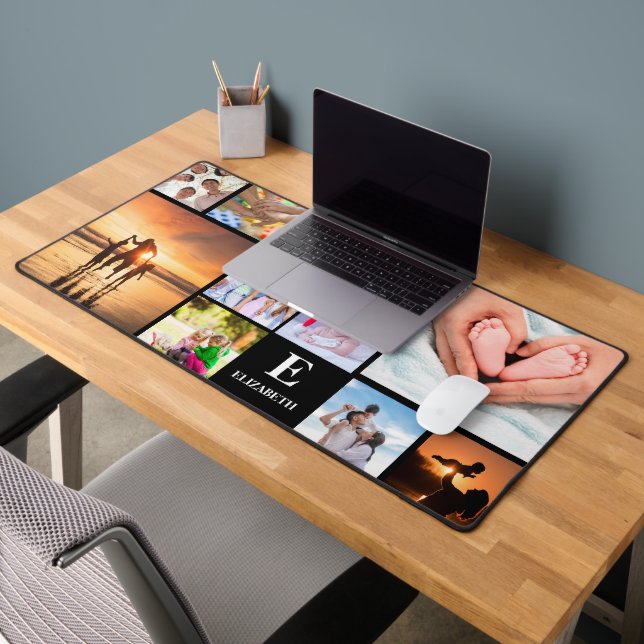 Alfrombrillas De Escritorio Personalizado 11 Nombre del monograma de la foto (Oficina 2)