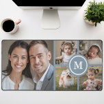 Alfrombrillas De Escritorio Personalizado 5 Collage de fotos Dusty Blue Family<br><div class="desc">Personalice su espacio de trabajo con esta elegante alfombra de personalizable con un diseño de color de 5 fotos y suaves acentos azules polvorientos. Perfecto para mostrar recuerdos familiares, mascotas o momentos favoritos, esta alfombra combina funcionalidad con valor sentimental, lo que lo hace ideal para oficinas en casa o regalos....</div>