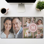 Alfrombrillas De Escritorio Personalizado 5 Collage de fotos Dusty Pink Family<br><div class="desc">Personalice su espacio de trabajo con esta elegante alfombra de personalizable con un diseño de color de 5 fotos y suaves acentos rosa polvoriento. Perfecto para mostrar recuerdos familiares, mascotas o momentos favoritos, esta alfombra combina funcionalidad con valor sentimental, lo que lo hace ideal para oficinas en casa o regalos....</div>