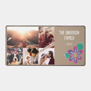 Alfrombrillas De Escritorio Personalizado 5 Collage de fotos Flor bohemia colo