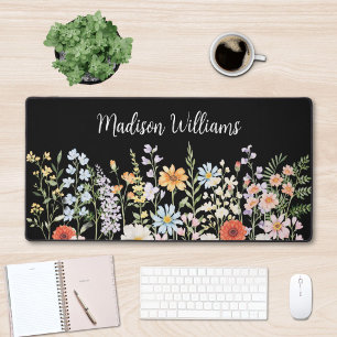 Alfrombrillas De Escritorio Personalizado Acuarela Flor Silvestre Floral Elega