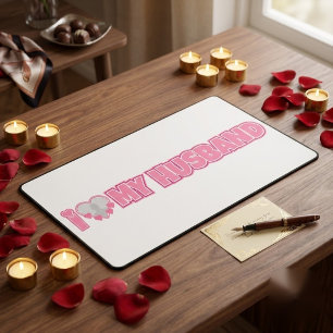 Alfrombrillas De Escritorio Personalizado Amo a mi esposo – Agregar foto del e