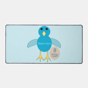 Alfrombrillas De Escritorio Personalizado Blue Birthday Boy Chick