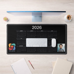 Alfrombrillas De Escritorio Personalizado Business 2026 Calendar Company Logo 