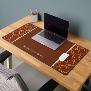 Alfrombrillas De Escritorio Personalizado Classic Brown Desk Mat