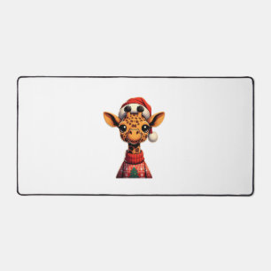 Alfrombrillas De Escritorio Personalizado Cuidado Giraffe Con Navidades De San