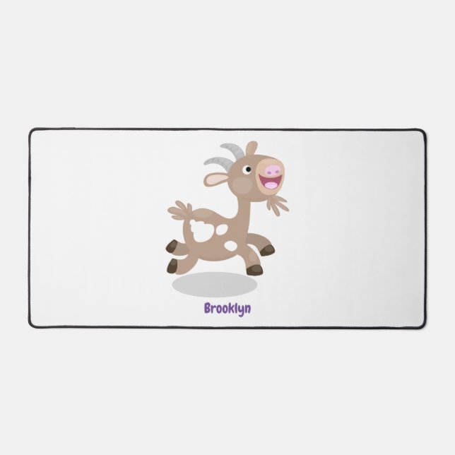 Alfrombrillas De Escritorio Personalizado de cabra alegre (Anverso)
