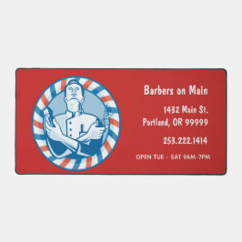 Alfrombrillas De Escritorio Personalizado de distintivos de barber retro