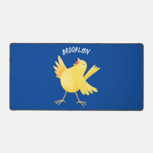 Alfrombrillas De Escritorio Personalizado de pájaro canario amarillo cantando