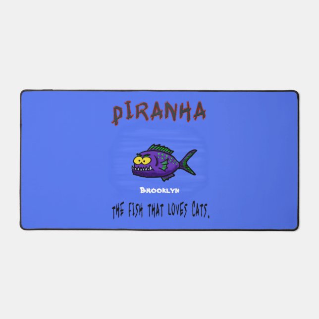 Alfrombrillas De Escritorio Personalizado de pescado piraña (Anverso)