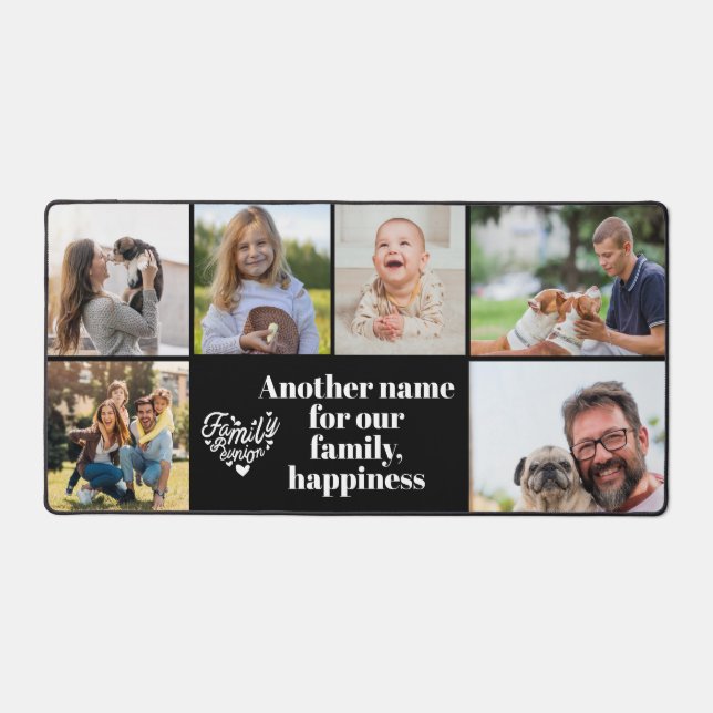 Alfrombrillas De Escritorio Personalizado de texto y Collage de fotos moderno  (Anverso)