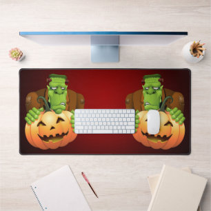 Alfrombrillas De Escritorio Personalizado Frankenstein con Calabaza