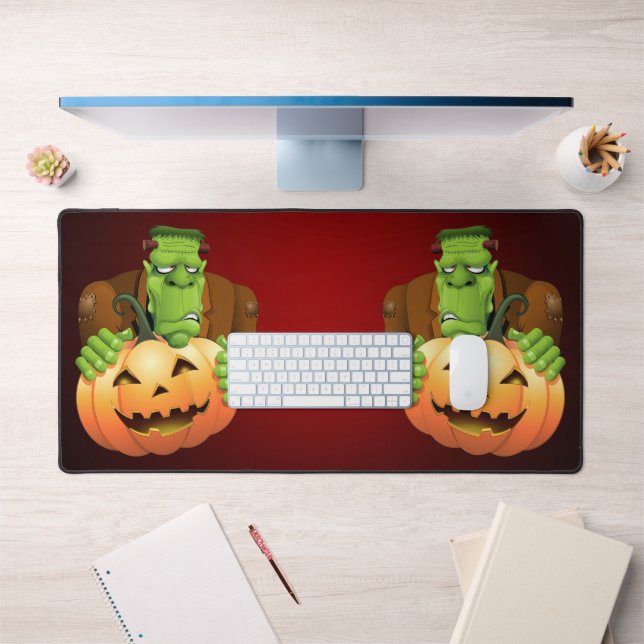 Alfrombrillas De Escritorio Personalizado Frankenstein con Calabaza (Oficina 1)