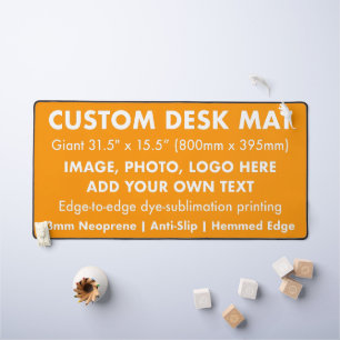 Alfrombrillas De Escritorio Personalizado Giant Office Desk Mat - Tangerine Na