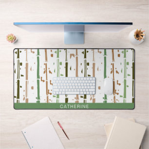 Alfrombrillas De Escritorio Personalizado Green Stripes Boho