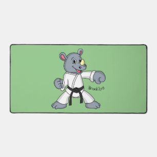 Alfrombrillas De Escritorio Personalizado lindo rhino kung fu personalizado