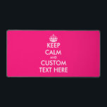 Alfrombrillas De Escritorio Personalizado mantener la calma en el diseño de la<br><div class="desc">Personalizado mantener la calma en el diseño de la alfombra rosa de neón. Estera de escritorio personalizado para oficina o banco de trabajo. Personaliza con tu propio chistoso Mantente tranquilo y sigue con la cita. Color rosa y blanco o personalizado. Plantilla moderna de tipografía.</div>