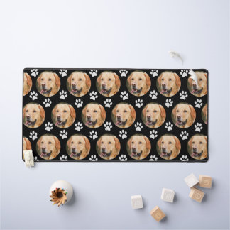 Alfrombrillas De Escritorio Personalizado Mascota Photo Dog Pattern Black