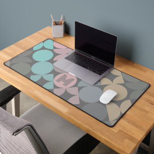 Alfrombrillas De Escritorio Personalizado Mint Green Pastel Pink Beige Art Pat