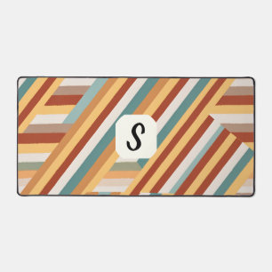 Alfrombrillas De Escritorio Personalizado Monograma moderno retro 70 Geométric