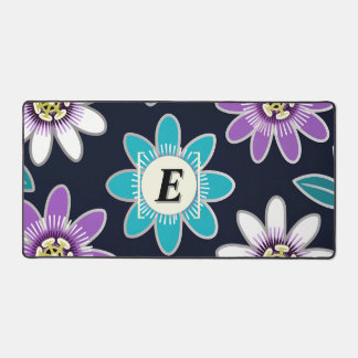 Alfrombrillas De Escritorio Personalizado Monograma Pasivo Flor Patrón floral