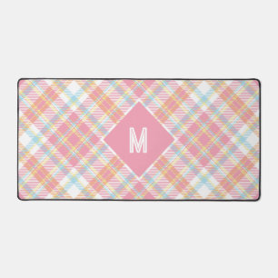 Alfrombrillas De Escritorio Personalizado Monograma Tapado / Patrón Tartán