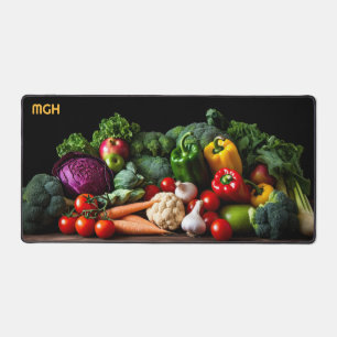 Alfrombrillas De Escritorio Personalizado Monograma Verduras frescas