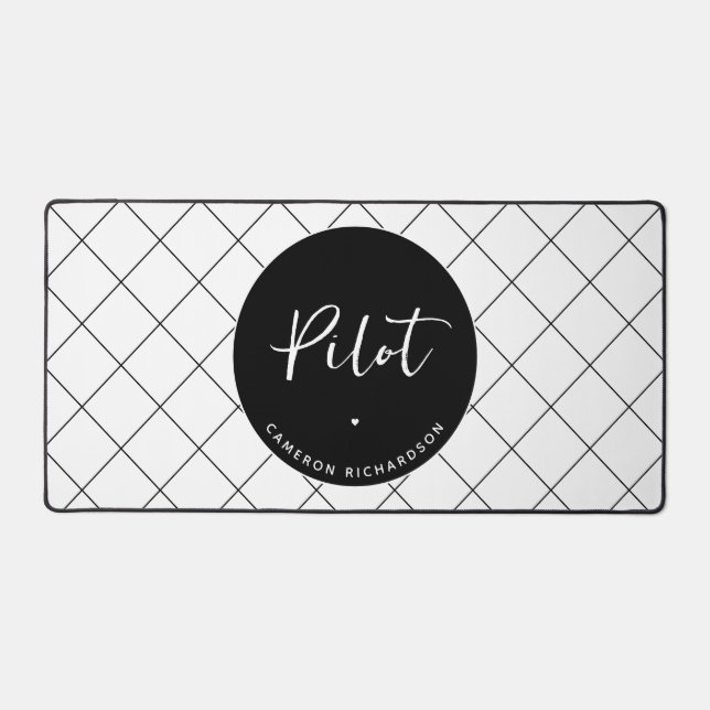 Alfrombrillas De Escritorio Personalizado Piloto de graduación de la Escuela d (Anverso)