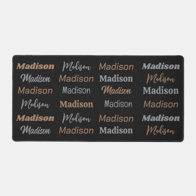 Alfrombrillas De Escritorio PERSONALIZADO repetidor de su nombre (Anverso)