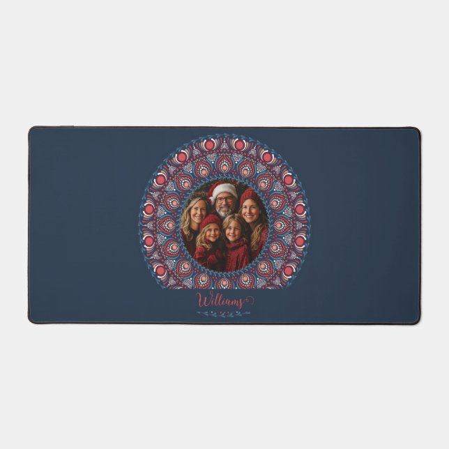 Alfrombrillas De Escritorio Personalizado Retrato Familiar Navidades Russet Ma (Anverso)
