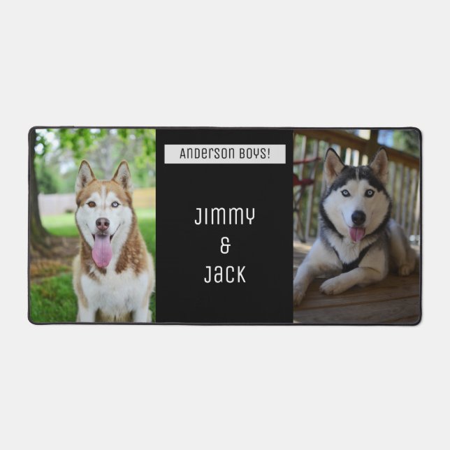 Alfrombrillas De Escritorio Personalizado simple dos perros Photo Desk Desk Ma (Anverso)