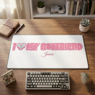 Alfrombrillas De Escritorio Personalizado Te Amo Mi Novio – Agregar Foto y Nom