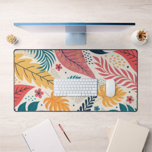 Alfrombrillas De Escritorio Personalizado Tropical Leaves Desk Mat - Fresco y