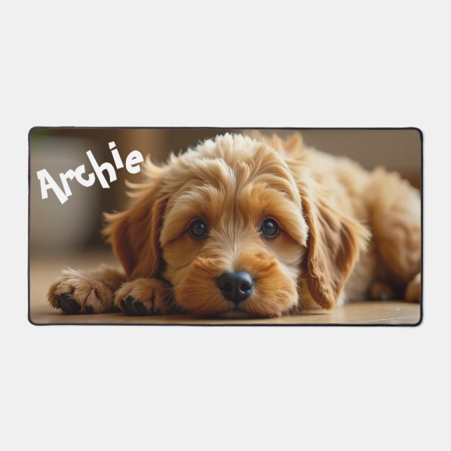 Alfrombrillas De Escritorio Personalized Cockapoo Puppy Desktop Mat  (Anverso)