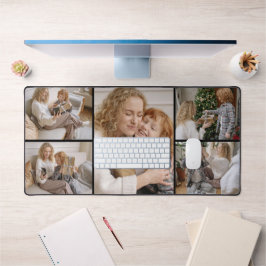 Alfrombrillas De Escritorio Personalized Five Photo Collage Desk Mat
