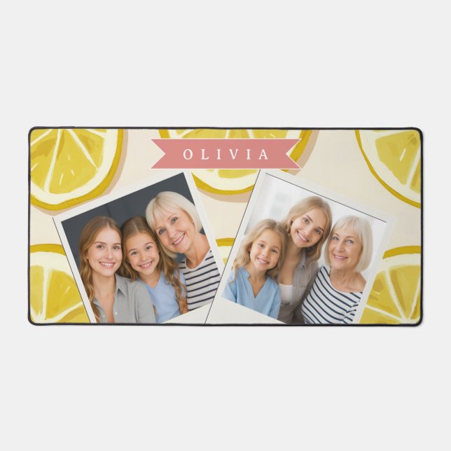 Alfrombrillas De Escritorio Personalized Fresh Lemon Slice Pattern Bright (Anverso)