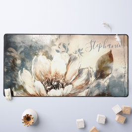 Alfrombrillas De Escritorio Personalized Peony Watercolor Bloom