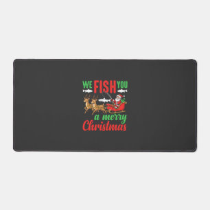 Alfrombrillas De Escritorio Pesca de Navidad Feliz Pez Te