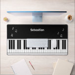 Alfrombrillas De Escritorio Piano Keyboard Musical Notes Personalizado<br><div class="desc">Piano Keyboard Musical Notes Personalized desk mat de Ricaso - añade tu propio texto a esta alfombra de escritorio con temas de música de novedad</div>