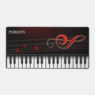 Alfrombrillas De Escritorio Piano Y Limpieza Roja