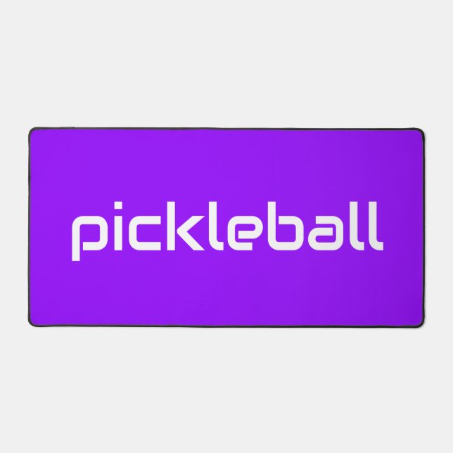 Alfrombrillas De Escritorio PICKLEBALL Blanco Moderno Refinado En Púrpura Bril (Anverso)