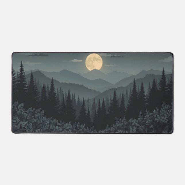 Alfrombrillas De Escritorio Pine Forest Full Moon (Anverso)