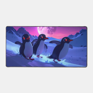 Alfrombrillas De Escritorio Pingüinos Neon Chill