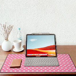 Alfrombrillas De Escritorio Pink Moroccan Pattern Desk Mat