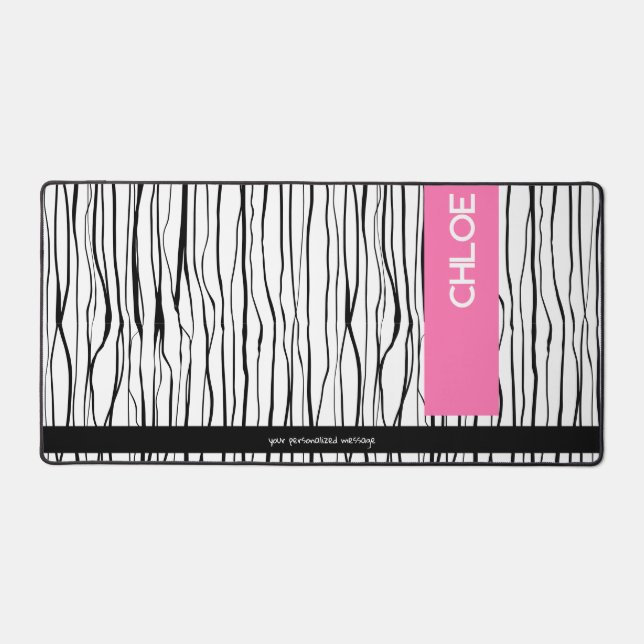 Alfrombrillas De Escritorio Pink y Black Personalizados de moda (Anverso)