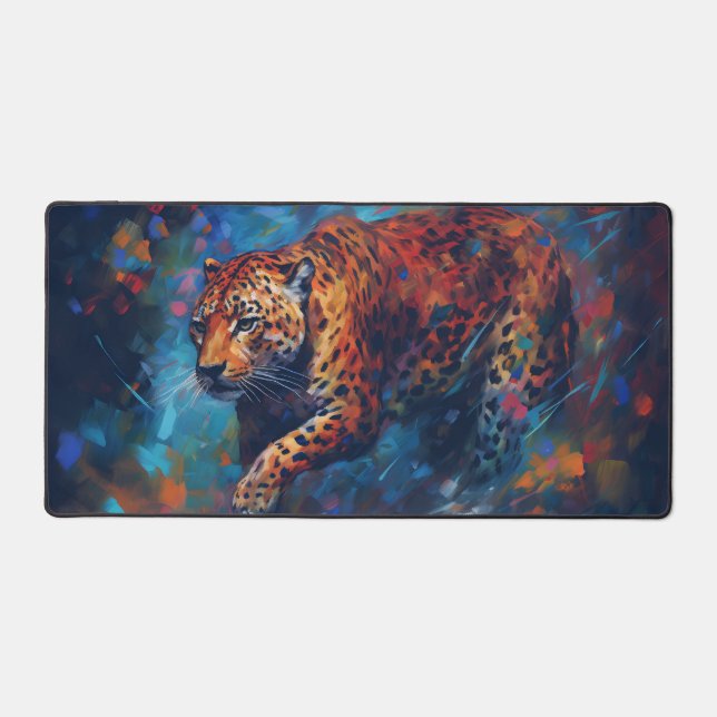 Alfrombrillas De Escritorio Pintura de leopardo (Anverso)