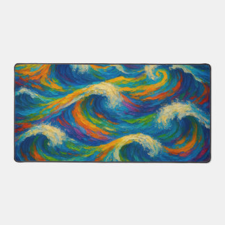 Alfrombrillas De Escritorio Pintura de textura de olas coloridas