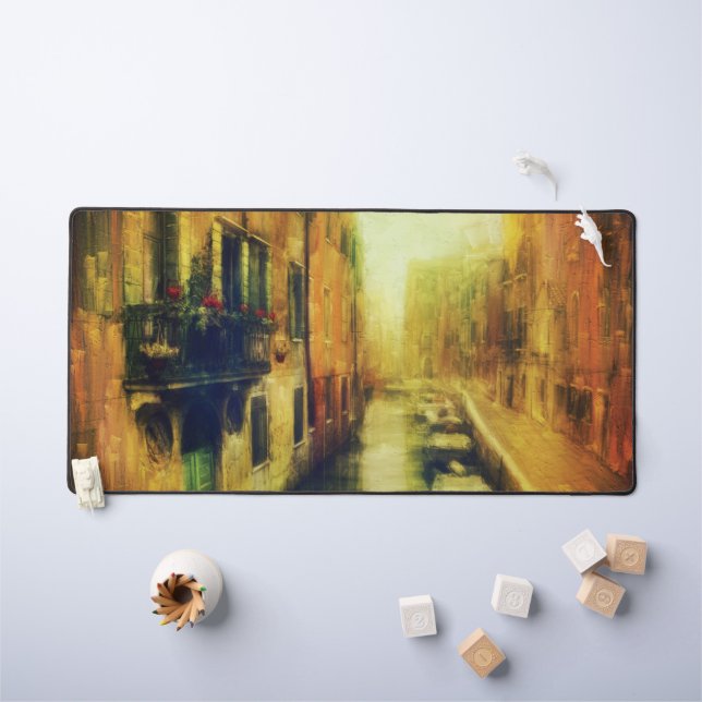 Alfrombrillas De Escritorio Pintura del Canal de Venecia Balcony (Mesa para niños)