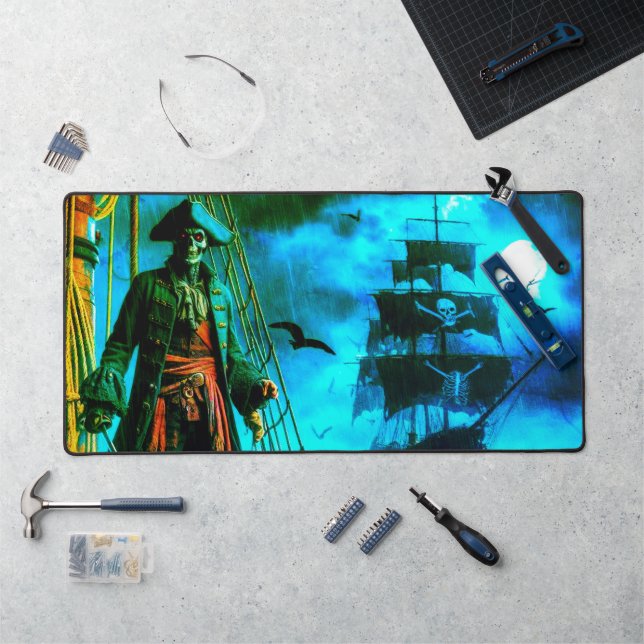 Alfrombrillas De Escritorio Pirata de cráneo (Puesto de trabajo)